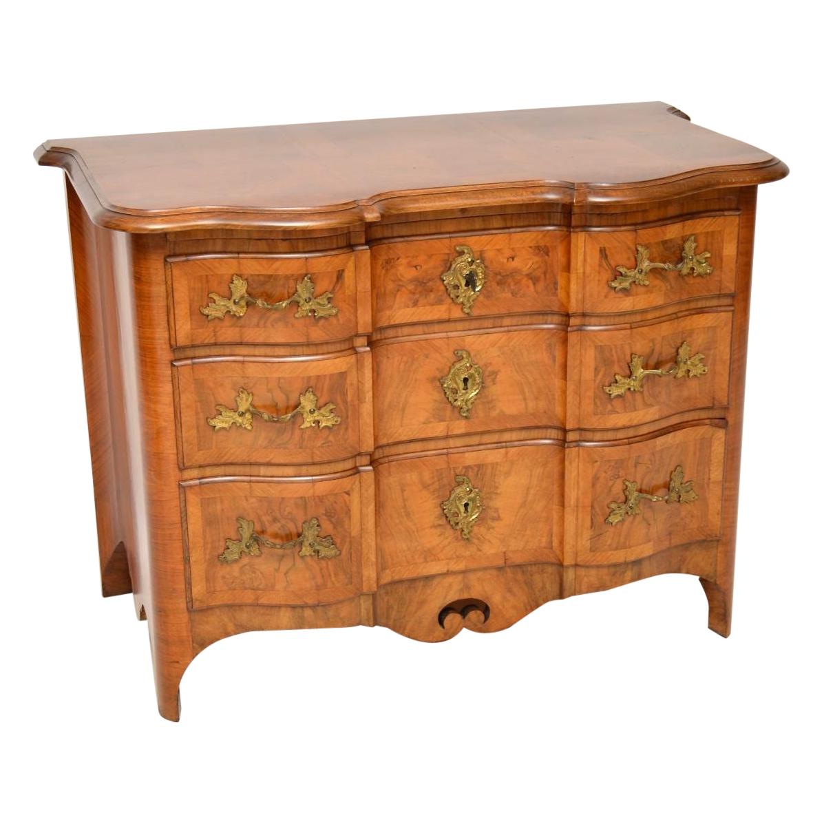 Antique Swedish Walnut Commode or Chest of Drawers