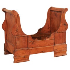 Vintage Swedish Wood-Carved Sleigh Dog Bed (For the Pampered Pooch or Kitty!) 
