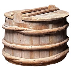 Antike schwedische Holzfass 1800's Handmade Folk Craft großen Zustand