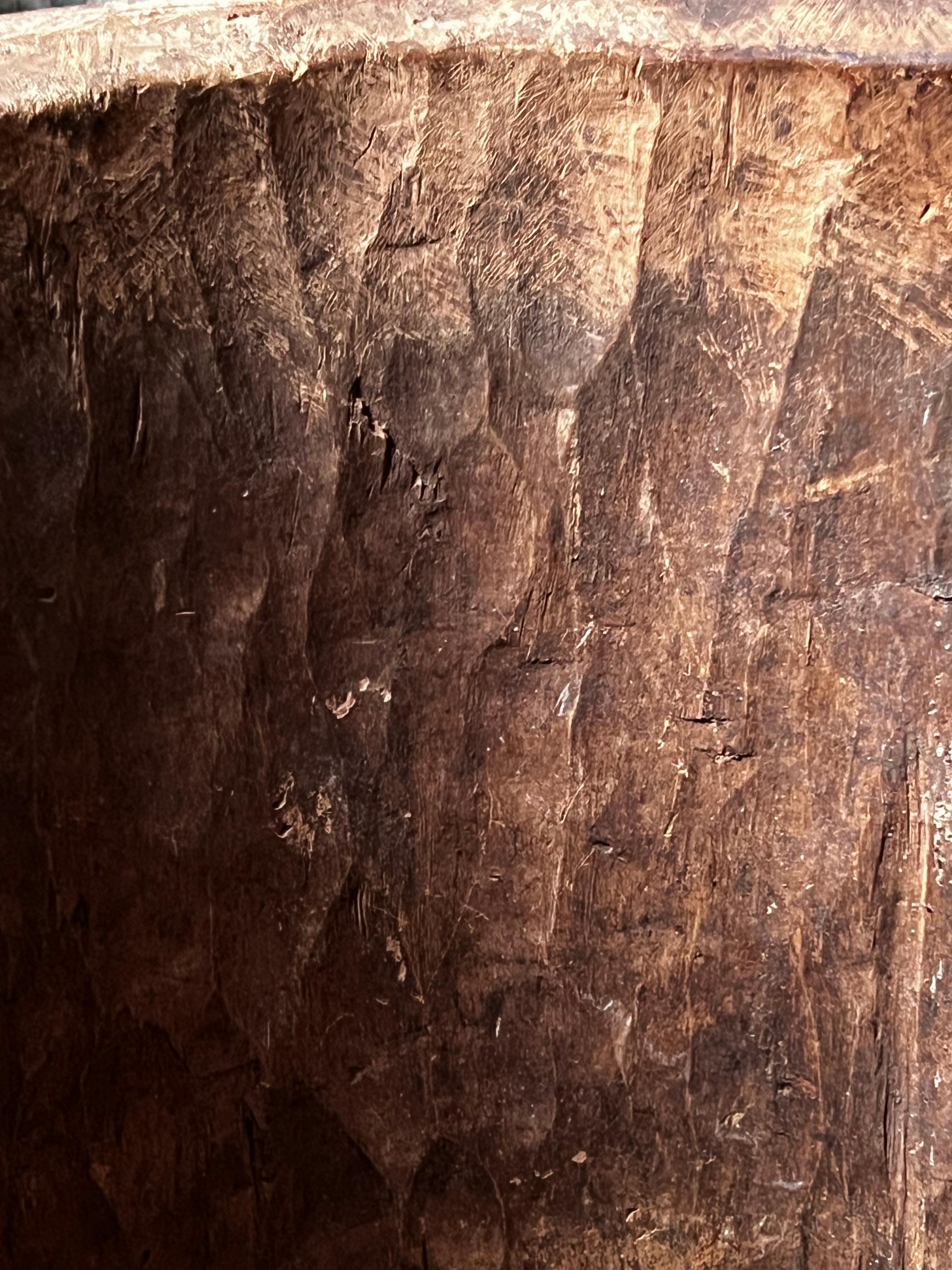 Antiguo barril sueco de madera de principios de 1800 Hecho a mano Artesanía popular gran estado en venta 3