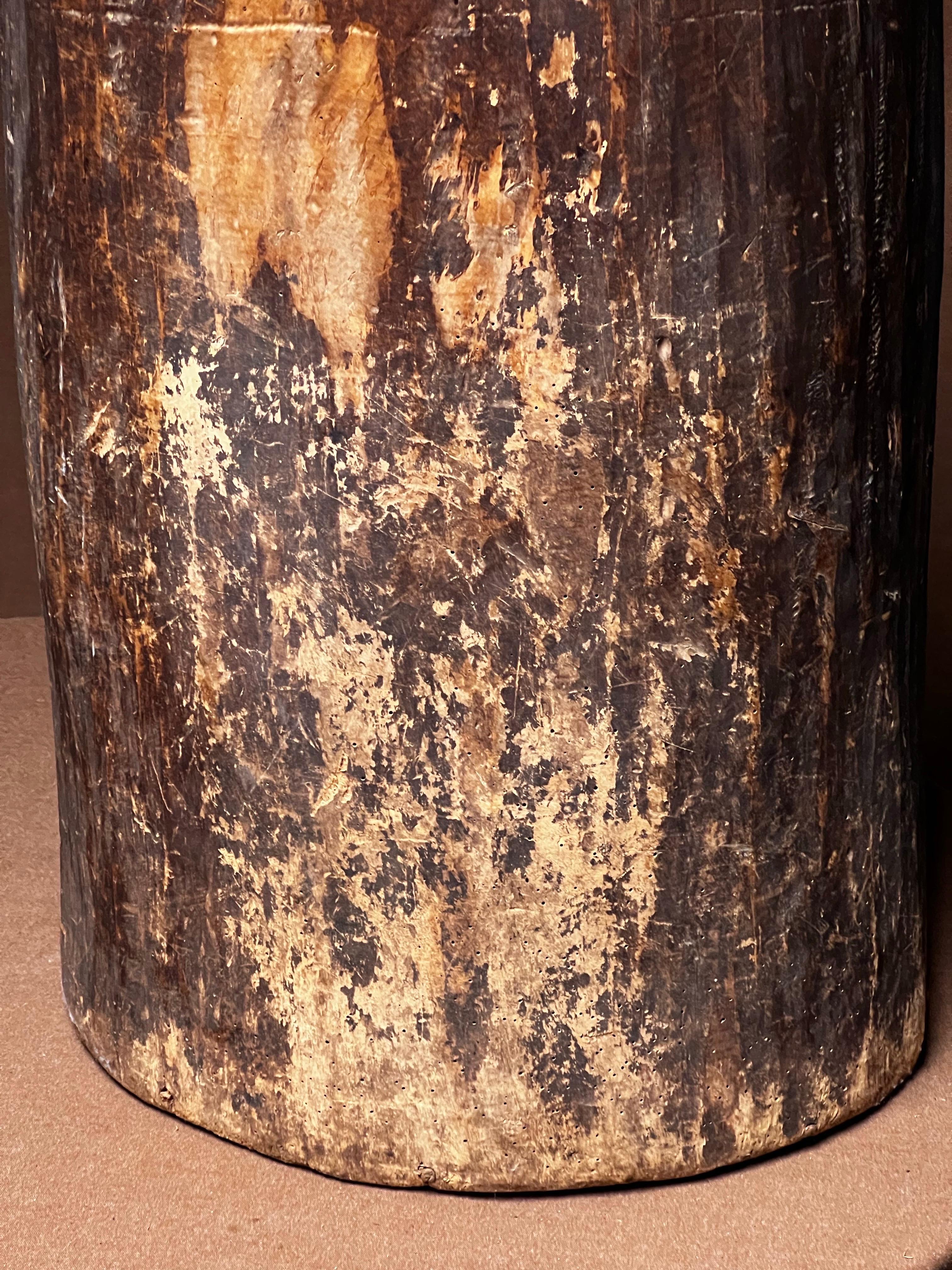 Antiguo barril sueco de madera de principios de 1800 Hecho a mano Artesanía popular gran estado en venta 4