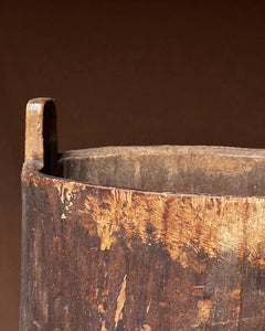 Antique Swedish Wooden barrel early 1800's Handmade Folk Craft great condition