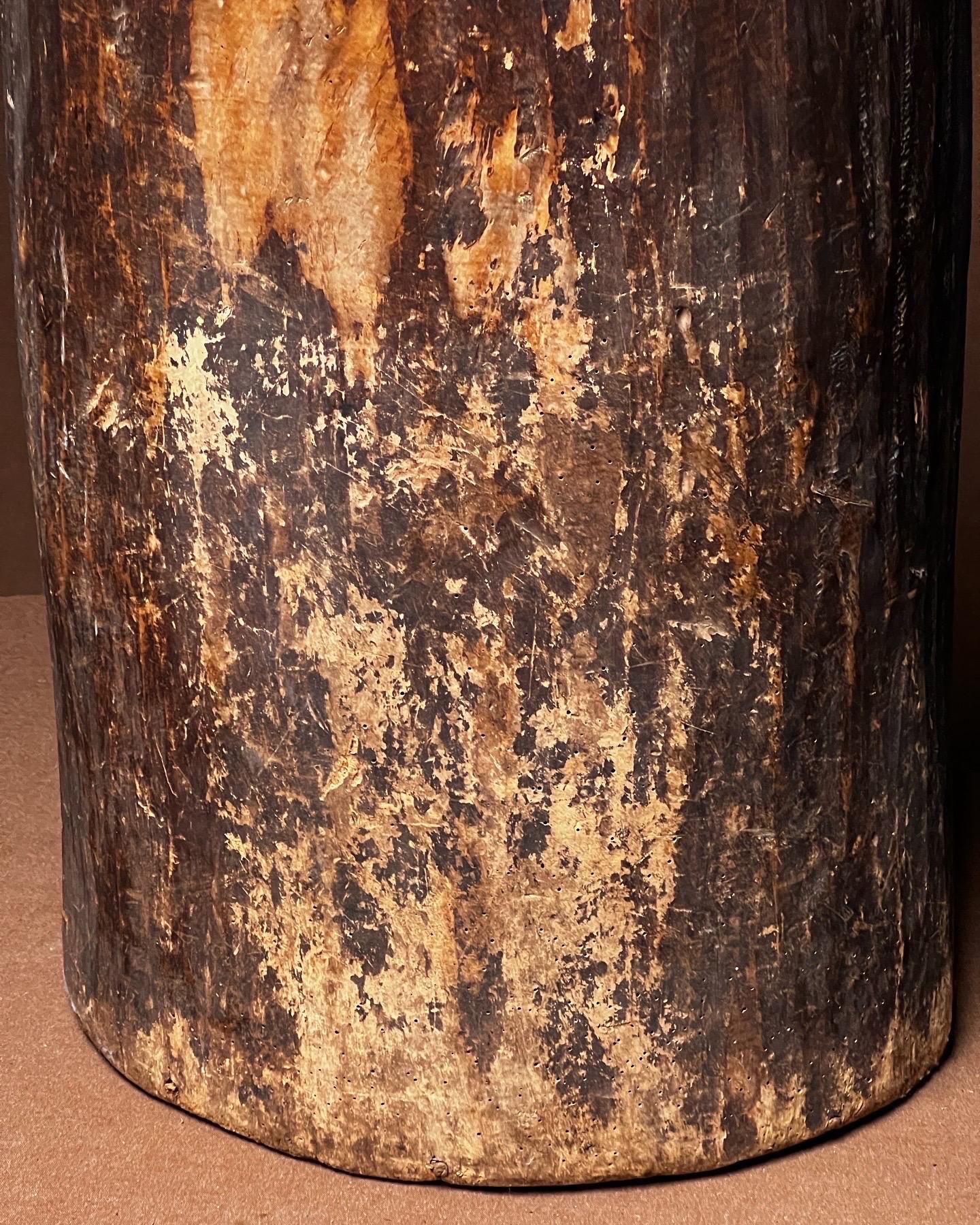 Antiguo barril sueco de madera de principios de 1800 Hecho a mano Artesanía popular gran estado siglo XIX en venta