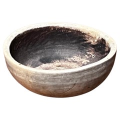 Antica ciotola svedese in legno 1800's Handmade Folk Craft bei dettagli