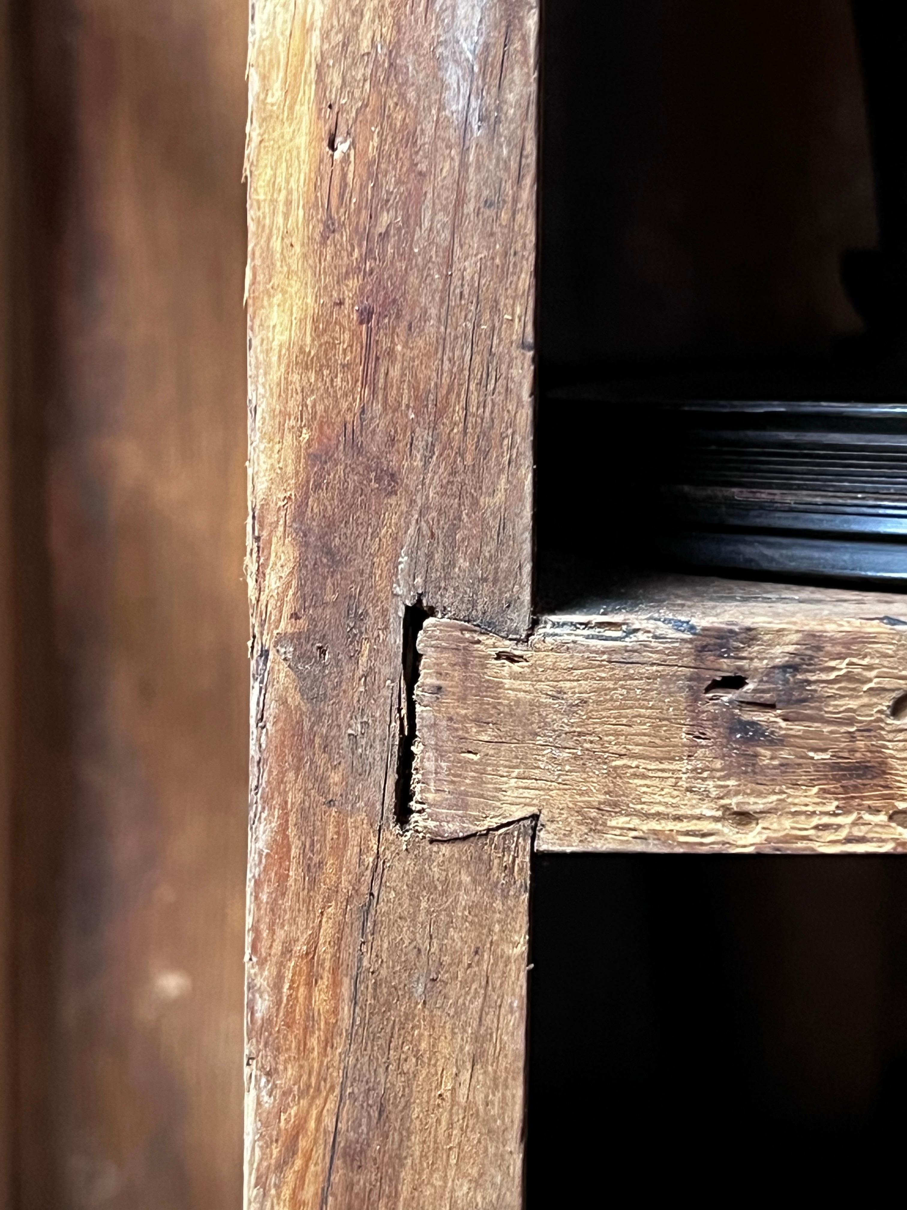 Antiguo armario de cocina sueco de madera 1846 Hecho a mano Artesanía popular gran estado en venta 5