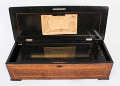 Antique Swiss 10 Air Musical Box Langdorff & Fils 19th Century