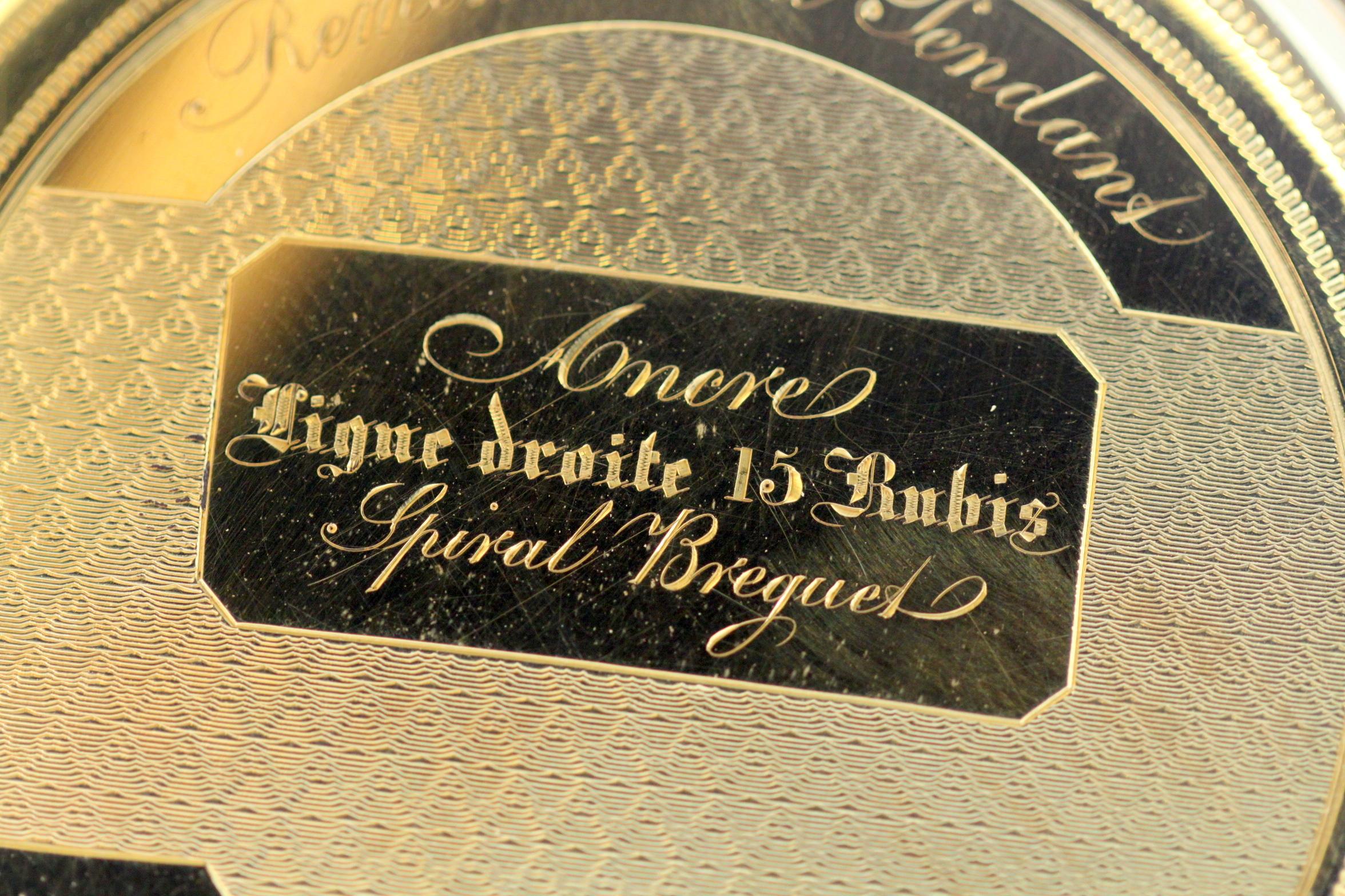 Antique Swiss 18 Karat Yellow Gold Pocket Watch by Amore Spiral Breguet, 1920s 7