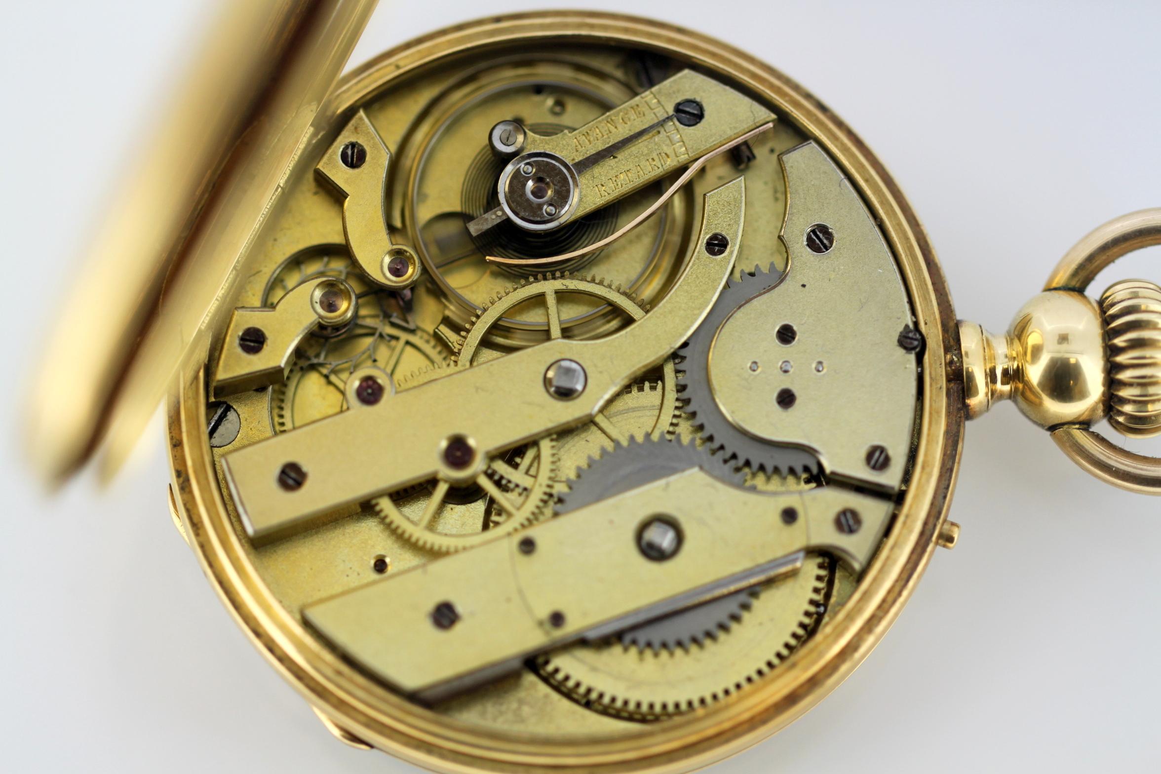 Antique Swiss 18 Karat Yellow Gold Pocket Watch by Amore Spiral Breguet, 1920s 10