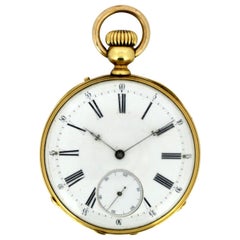 Antike Schweizer Taschenuhr aus 18 Karat Gelbgold von Amore Spiral Breguet, 1920er Jahre