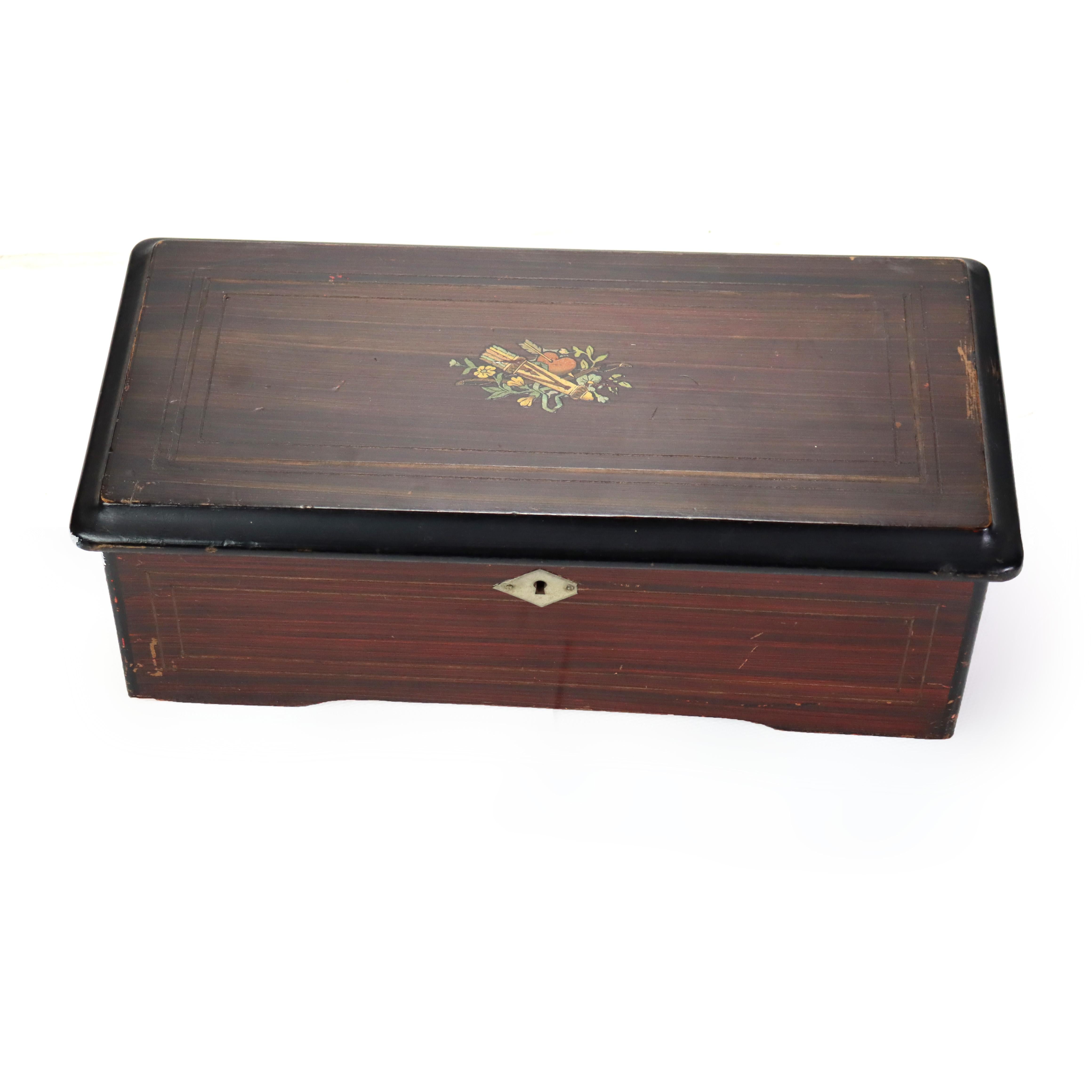 XIXe siècle Antique boîte à musique suisse à 8 tiges cylindriques C1890 en vente