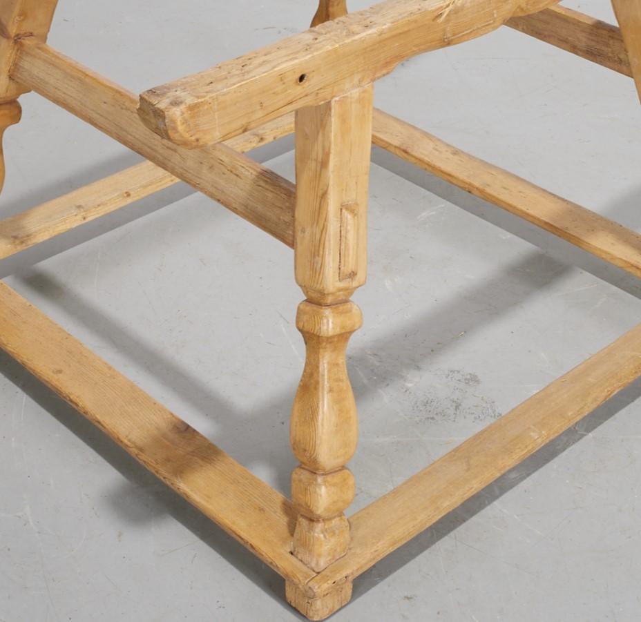 Cast Stone Antique Swiss Alpine Pine Table with Hand-Poured Terrazzo Top ex Christie's For Sale