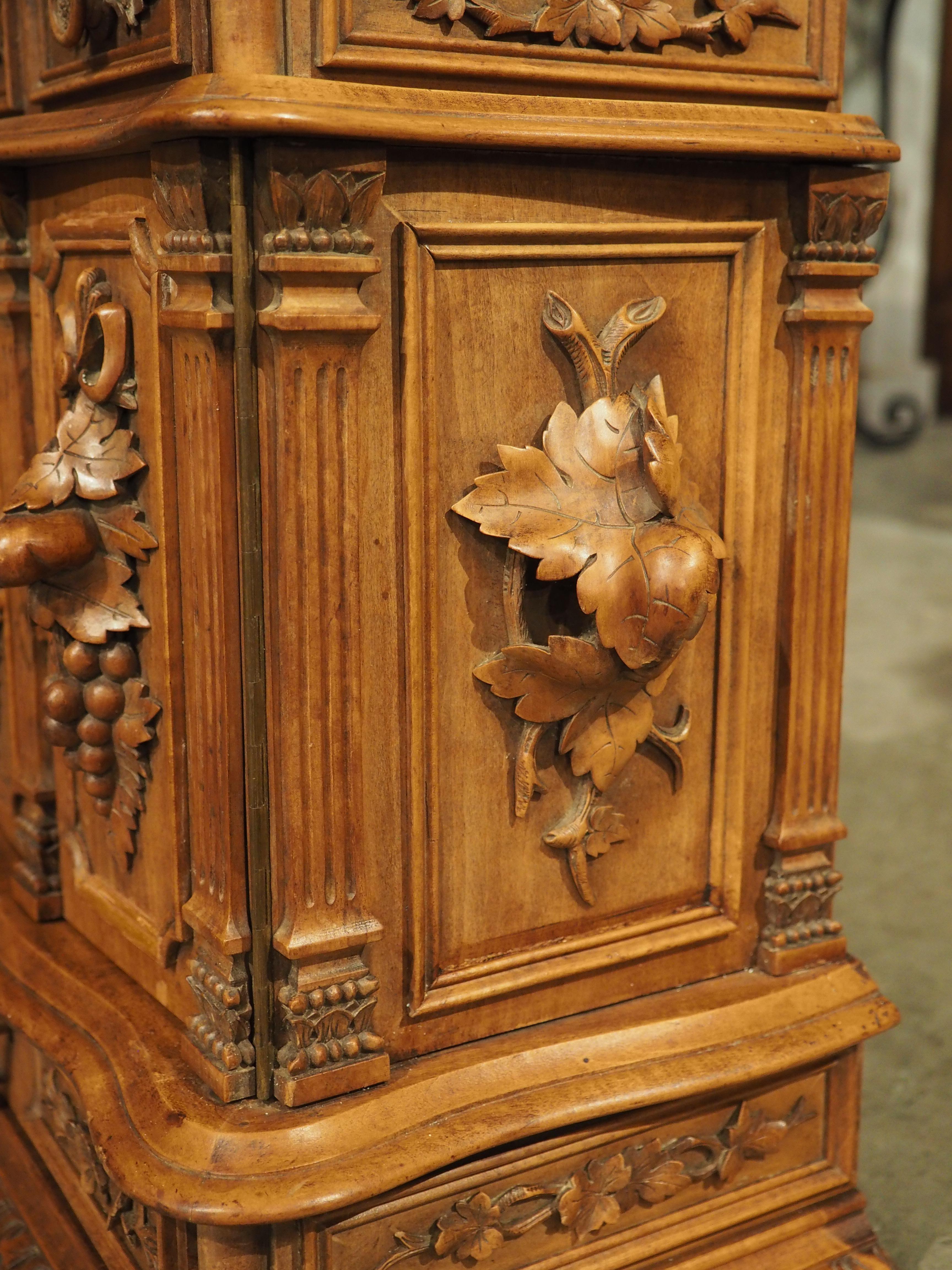 Antique Swiss Black Forest Carved Cigar Chest, Circa 1890 6