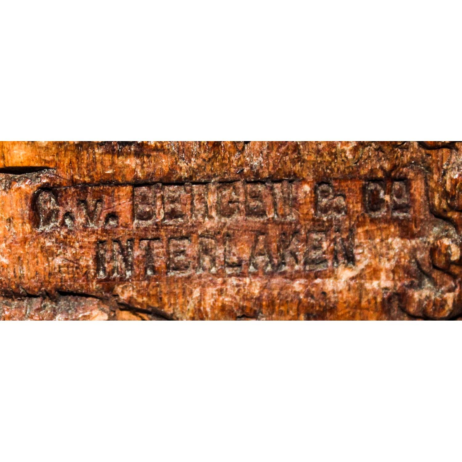 Antique Swiss 'Black Forest' Carved Linden Wood Clock 19th Century For Sale 14