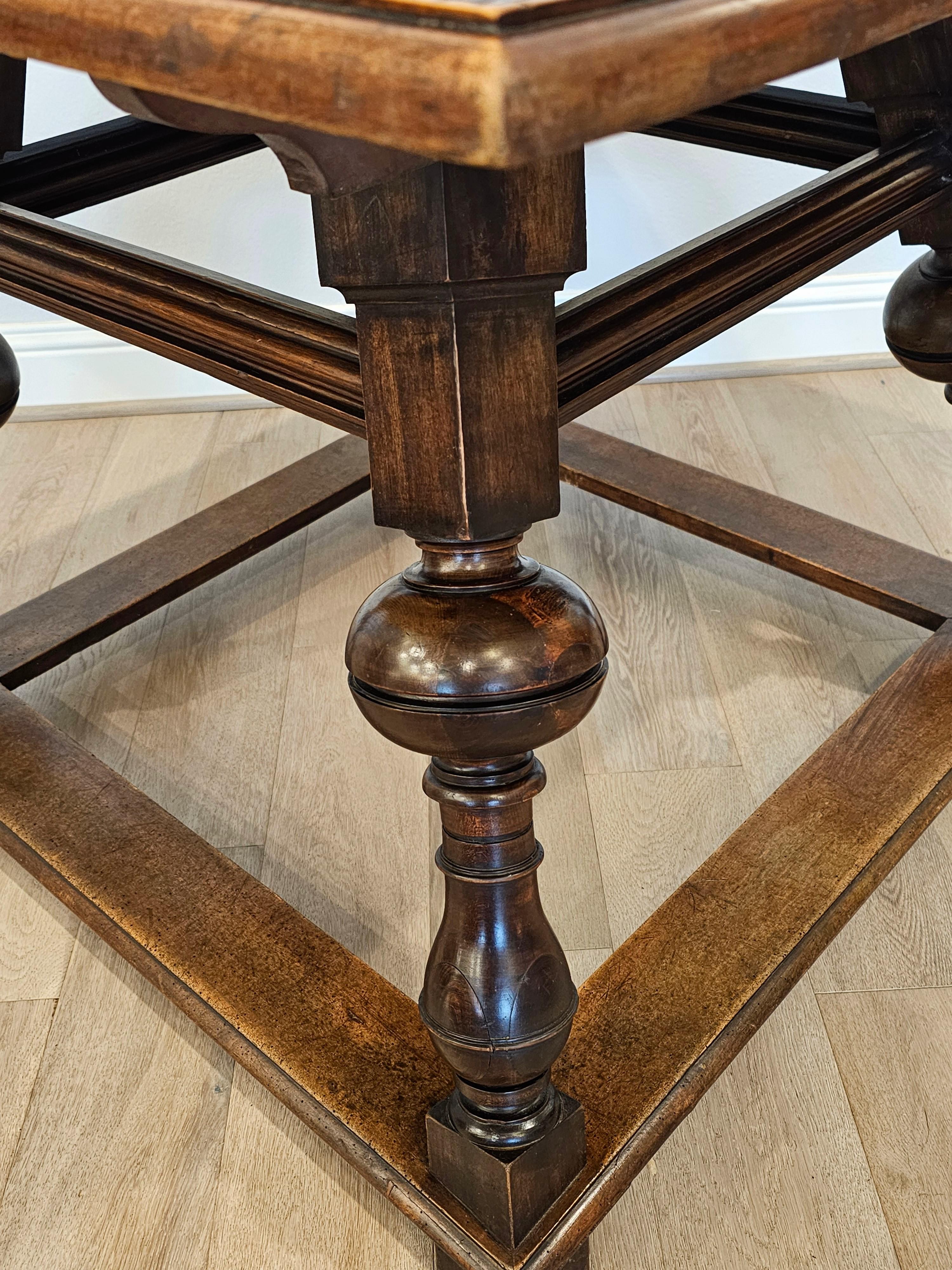 Antique Swiss Black Forest Carved Walnut Table  For Sale 12