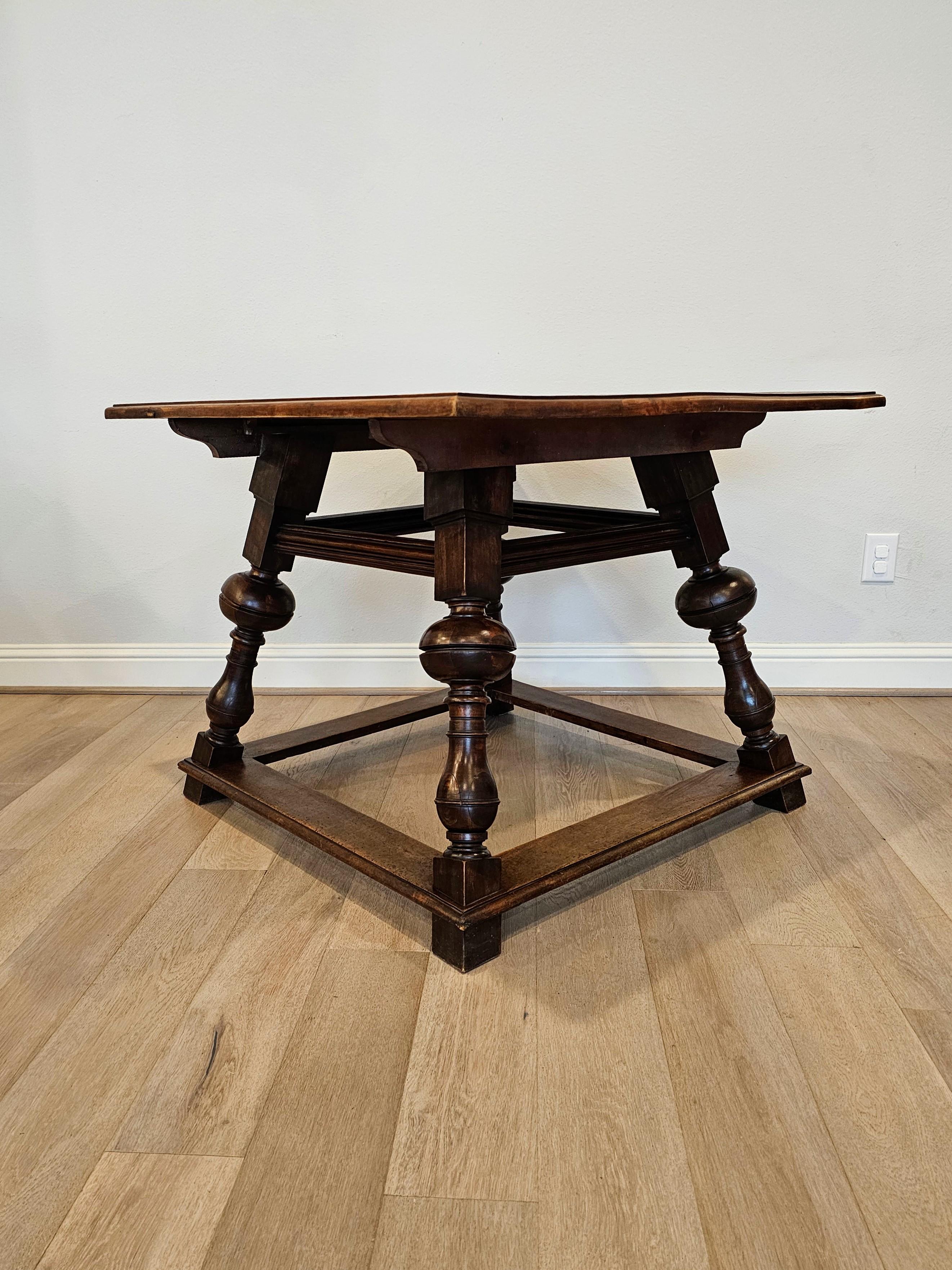 Antiker Schweizer Black Forest Tisch aus geschnitztem Nussbaum  (19. Jahrhundert) im Angebot