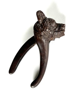 Antique Swiss Black Forest Carved Wood Bear Nutcracker