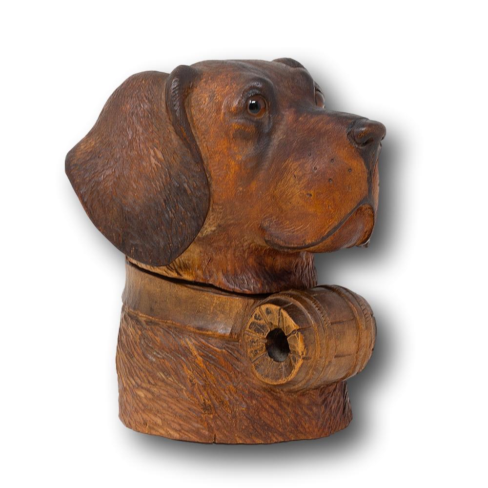Antique Swiss Black Forest Dog Inkwell Pen Store 3