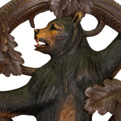 Antique Swiss Black Forest Hand-Carved Chairs