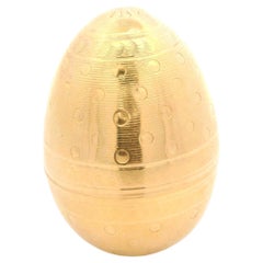 Antigua vinagrera suiza Circa 1790 de oro amarillo de 18 quilates de rosca abierta en forma de huevo