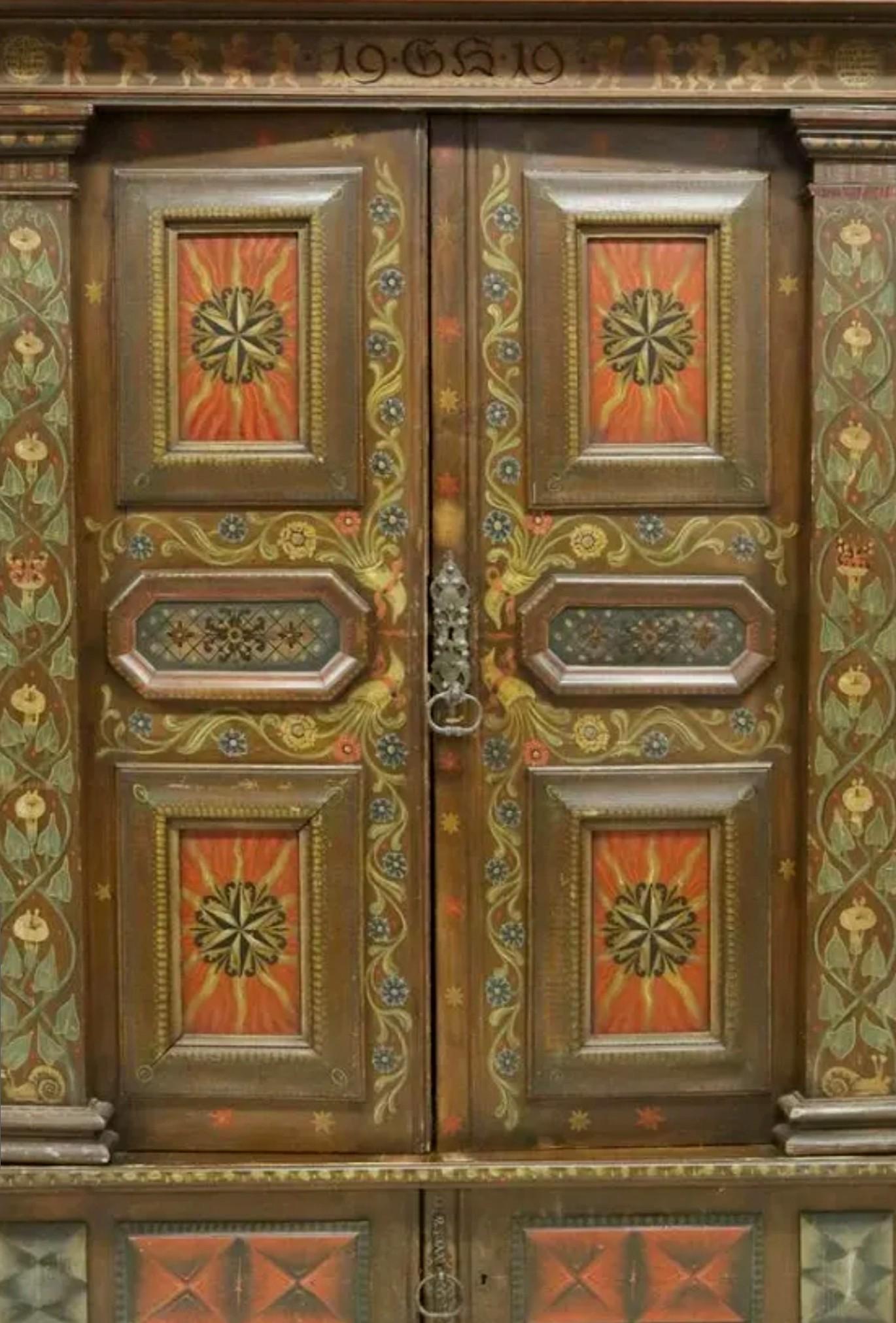 hand painted armoire