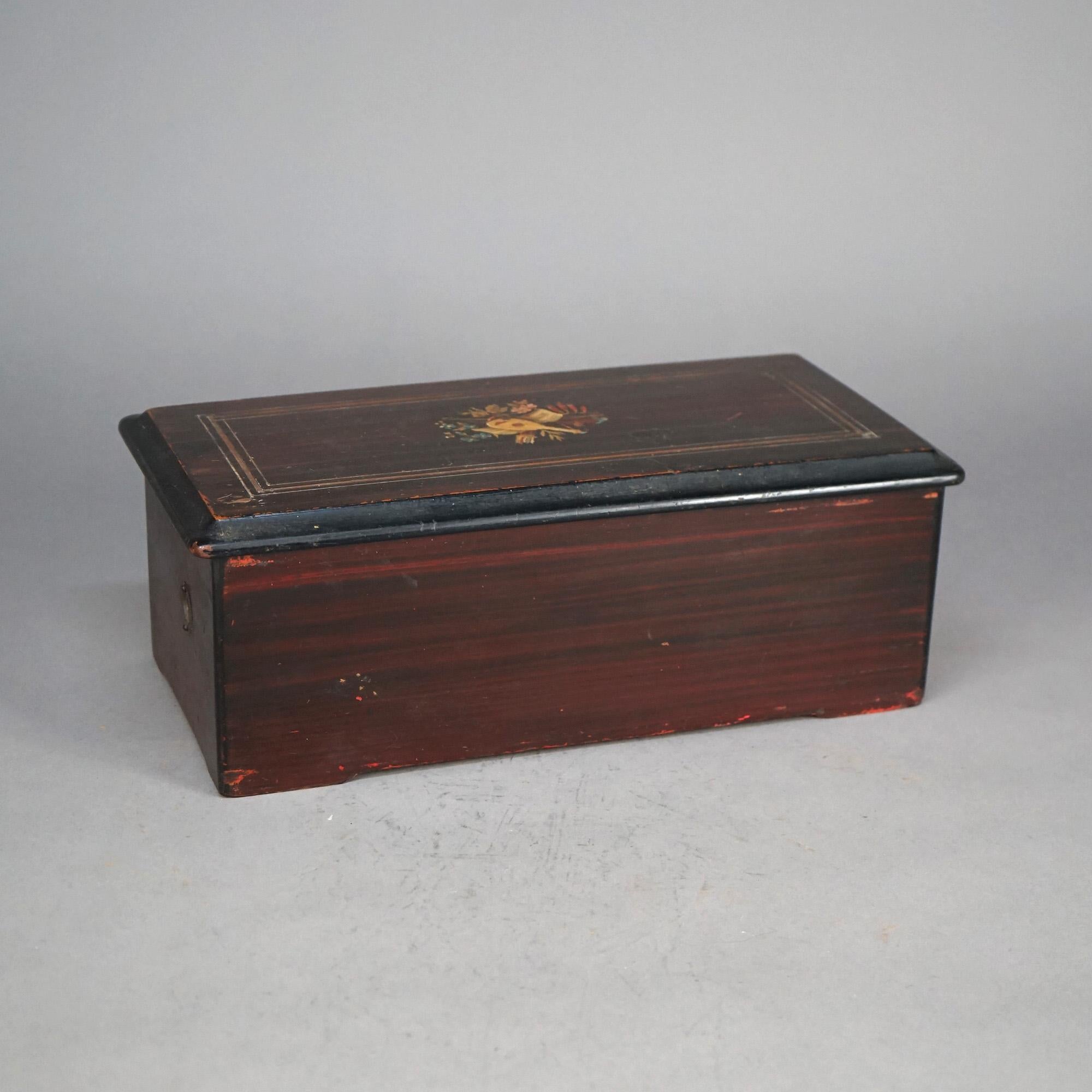 Antique Swiss Cylinder Table Top Eight-Tune Music Box C1900

Measures - 5.75