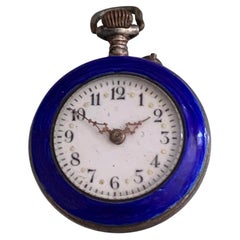 Antique Swiss Double-Sided Guilloché Enamel Pocket Watch / Pendant Watch.