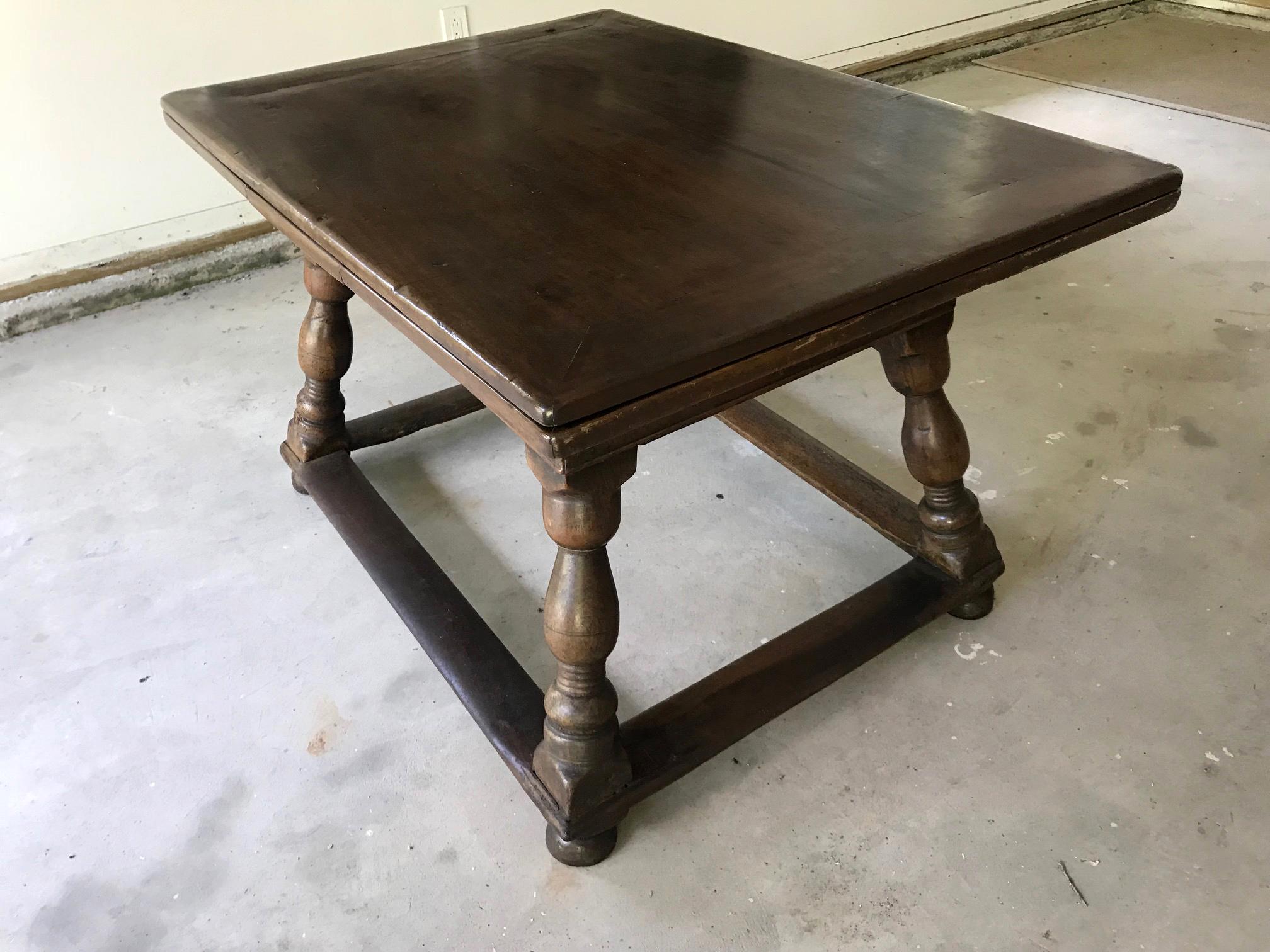 Antique Swiss Draw-Leaf Extension Table For Sale 4