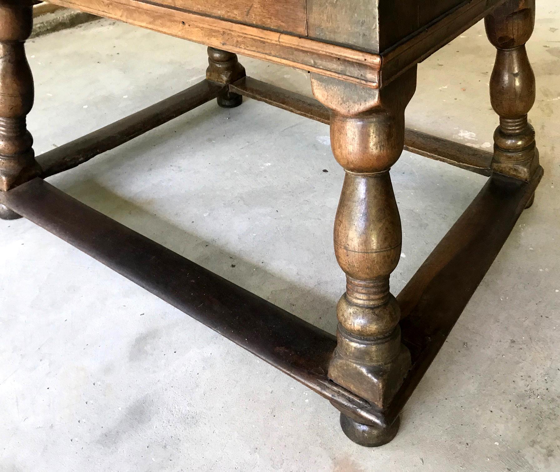 Carved Antique Swiss Draw-Leaf Extension Table For Sale