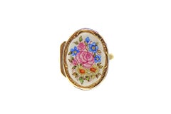 Antique Swiss Enamel Hidden Compartment Ring