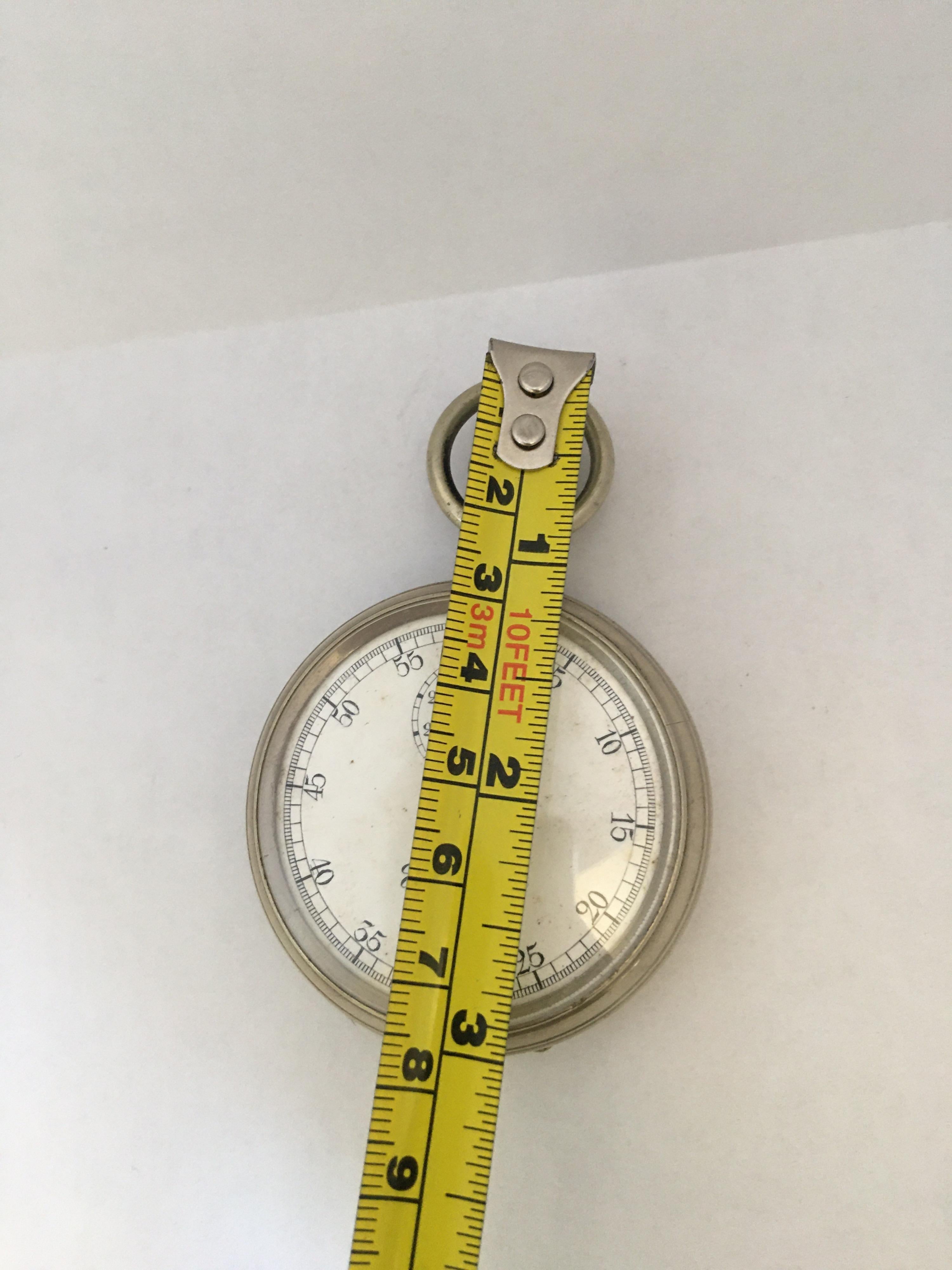 Antike Schweizer Flyback-Taschen-Stoppuhr 4