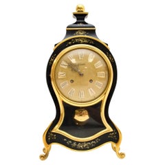 Antiguo Reloj de Pared Suizo Pintado a Mano de Le Castel