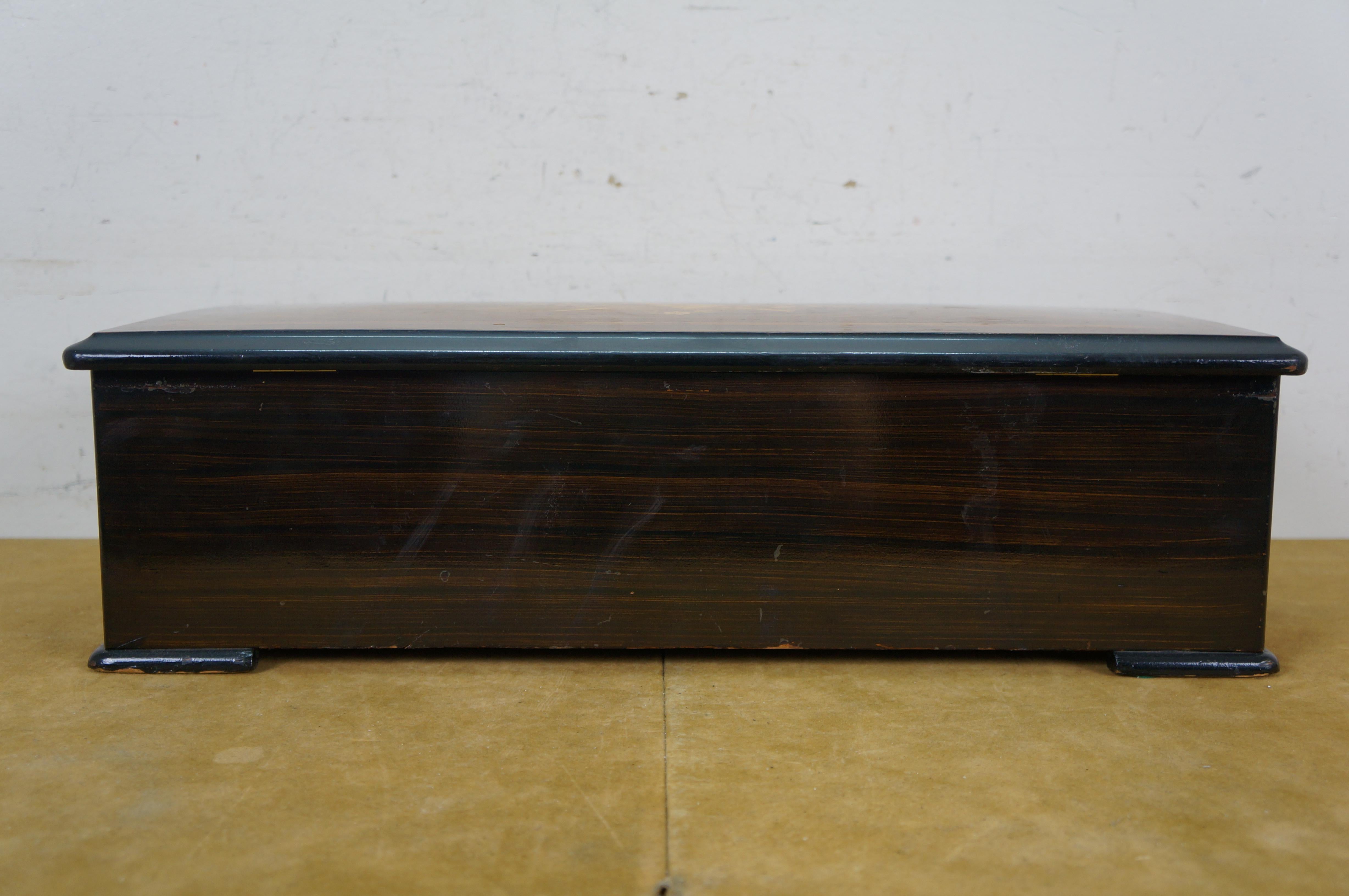 Antique Swiss Langdorff & Fils 8 Tune Niut Airs Marquetry Music Box 20
