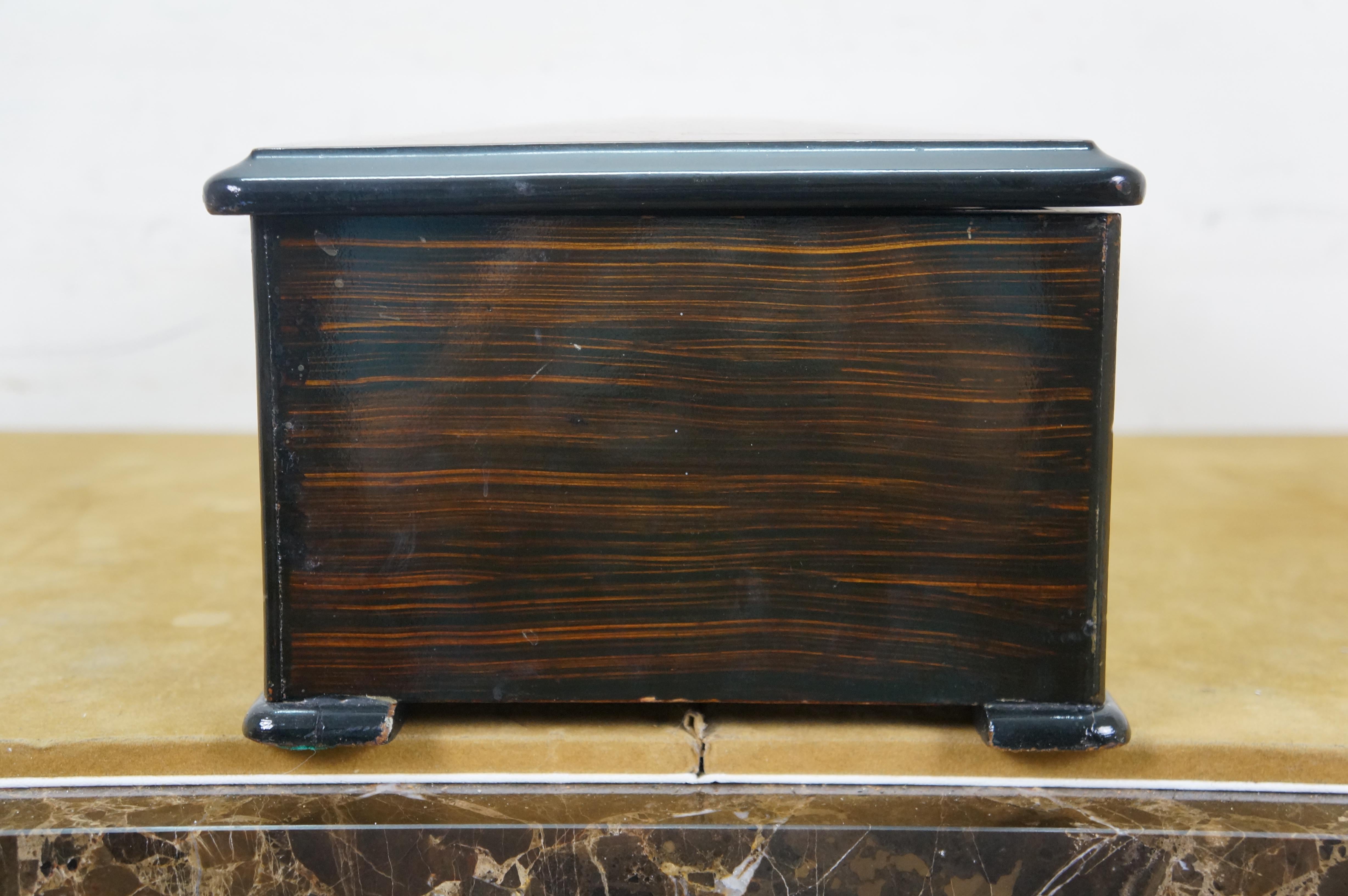 Antique Swiss Langdorff & Fils 8 Tune Niut Airs Marquetry Music Box 20