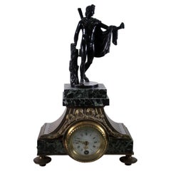 Vintage Swiss Lenzkirich Clock Iron Bronze Apollo Figurine Depose 1388 Stamped