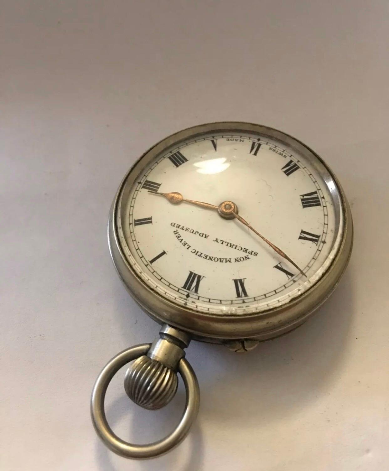 Women's or Men's Antique Swiss Made Pocket Watch For Sale