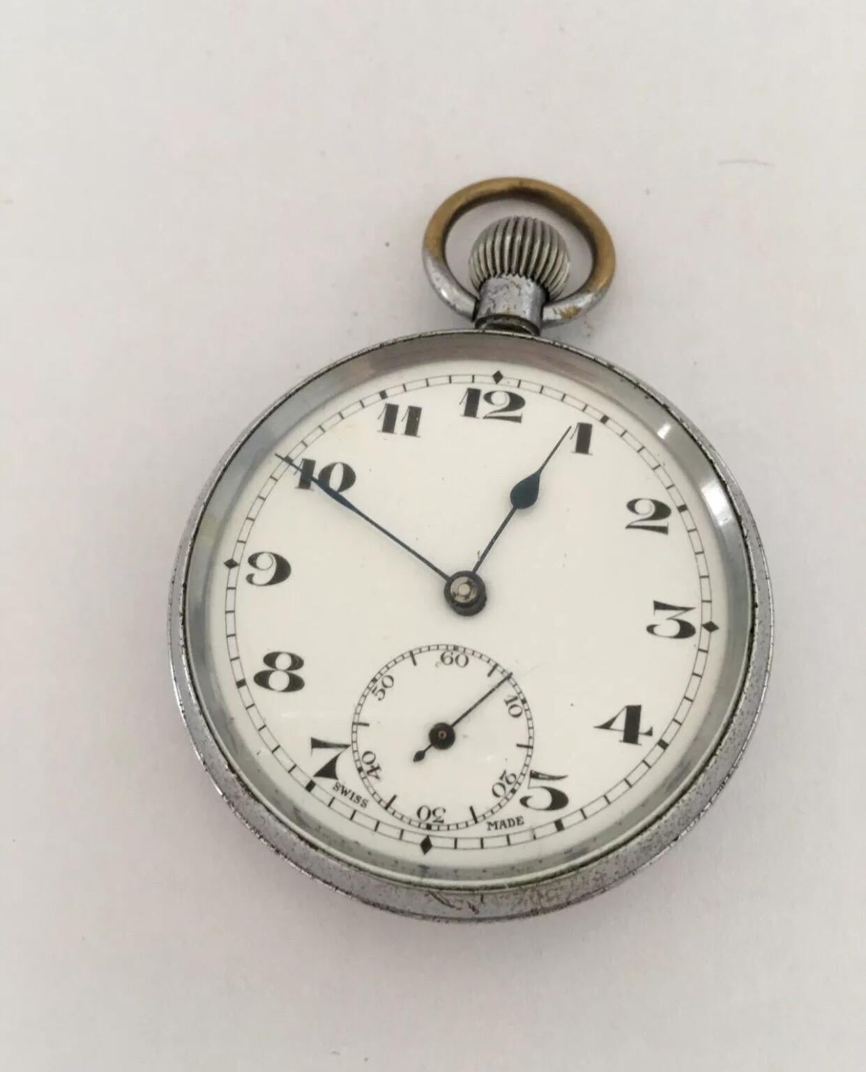 Antique Swiss Made Pocket Watch For Sale 1