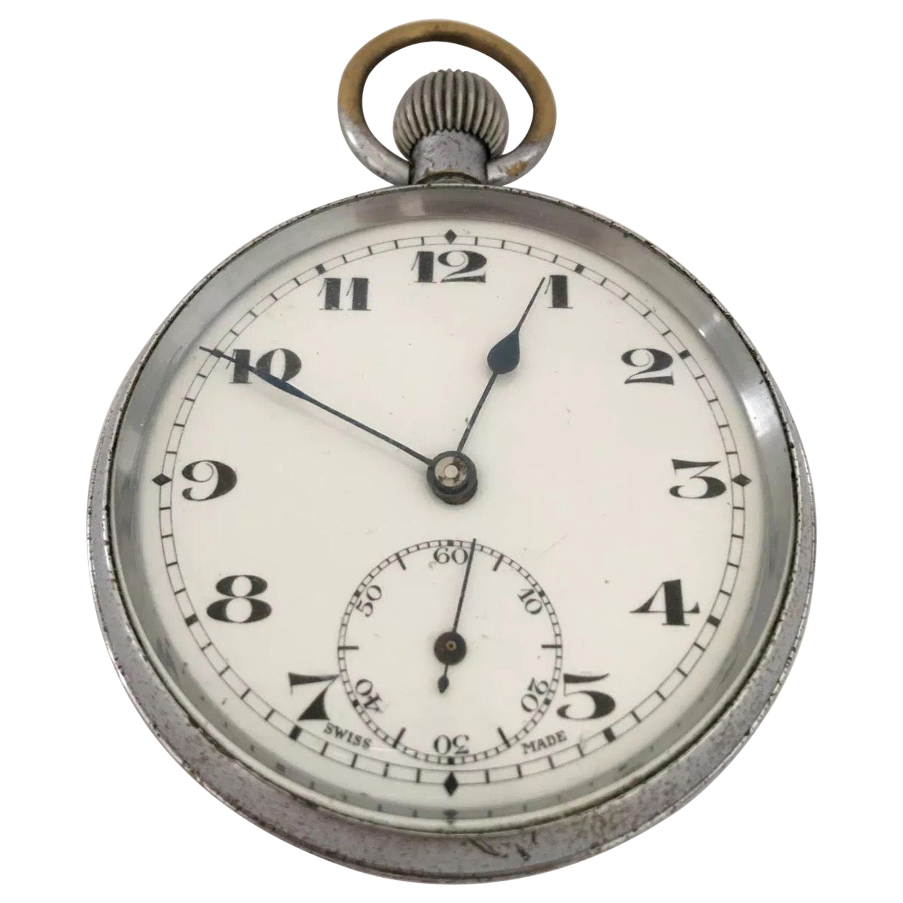 Antique Swiss Made Pocket Watch For Sale