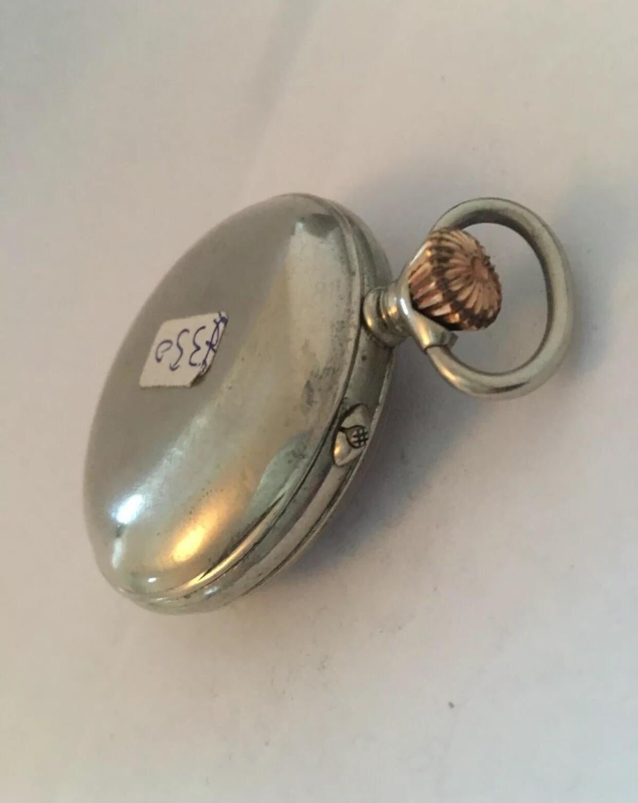 Antique Swiss Made Pocket Watch Signed Roskopf 4