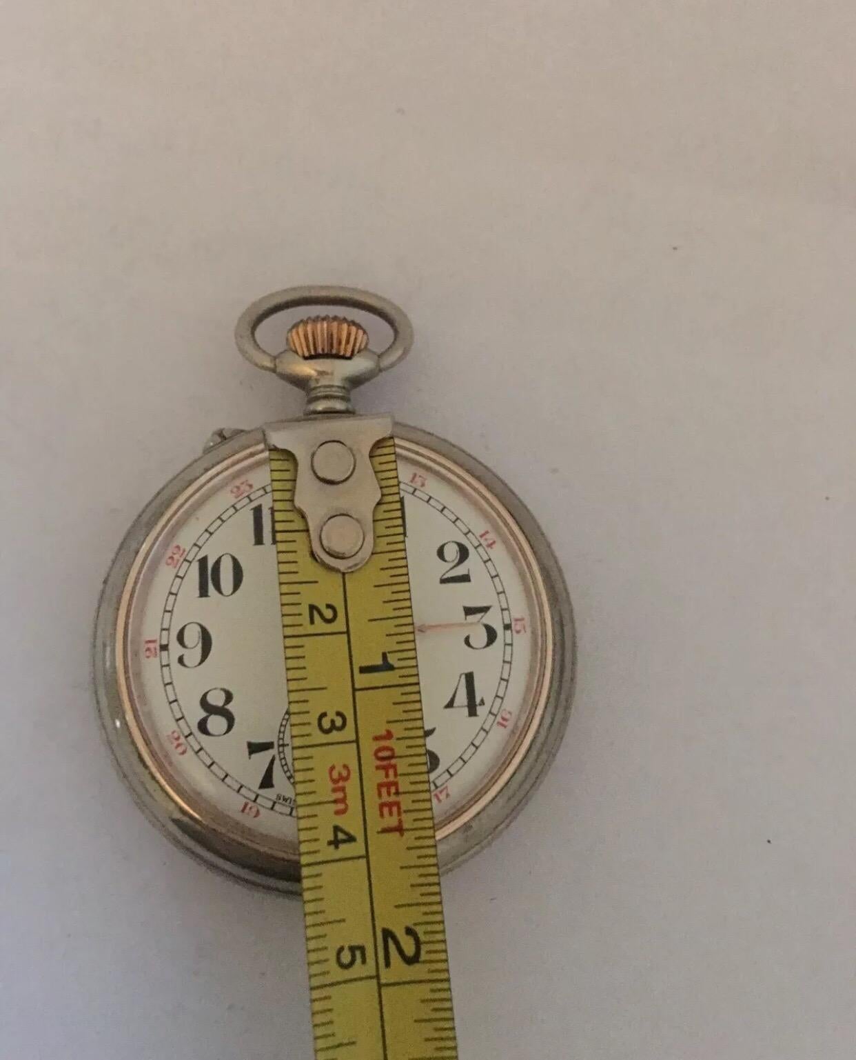 Antique Swiss Made Pocket Watch Signed Roskopf 5