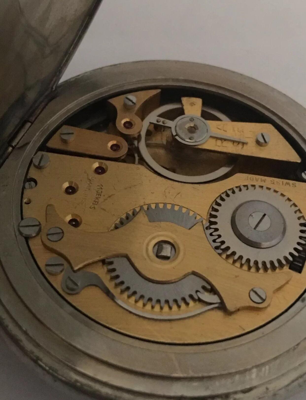 Antique Swiss Made Pocket Watch Signed Roskopf In Good Condition In Carlisle, GB