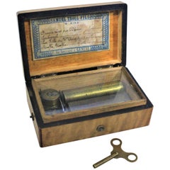Antique Swiss Samuel Troll Fils Key Wind Cylinder Music Box