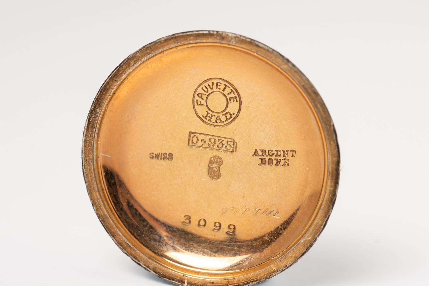 Antike Schweizer Fauvette HAD Taschenuhr aus Silber und türkisfarbener Guilloche-Emaille, Fauvette  Damen im Angebot