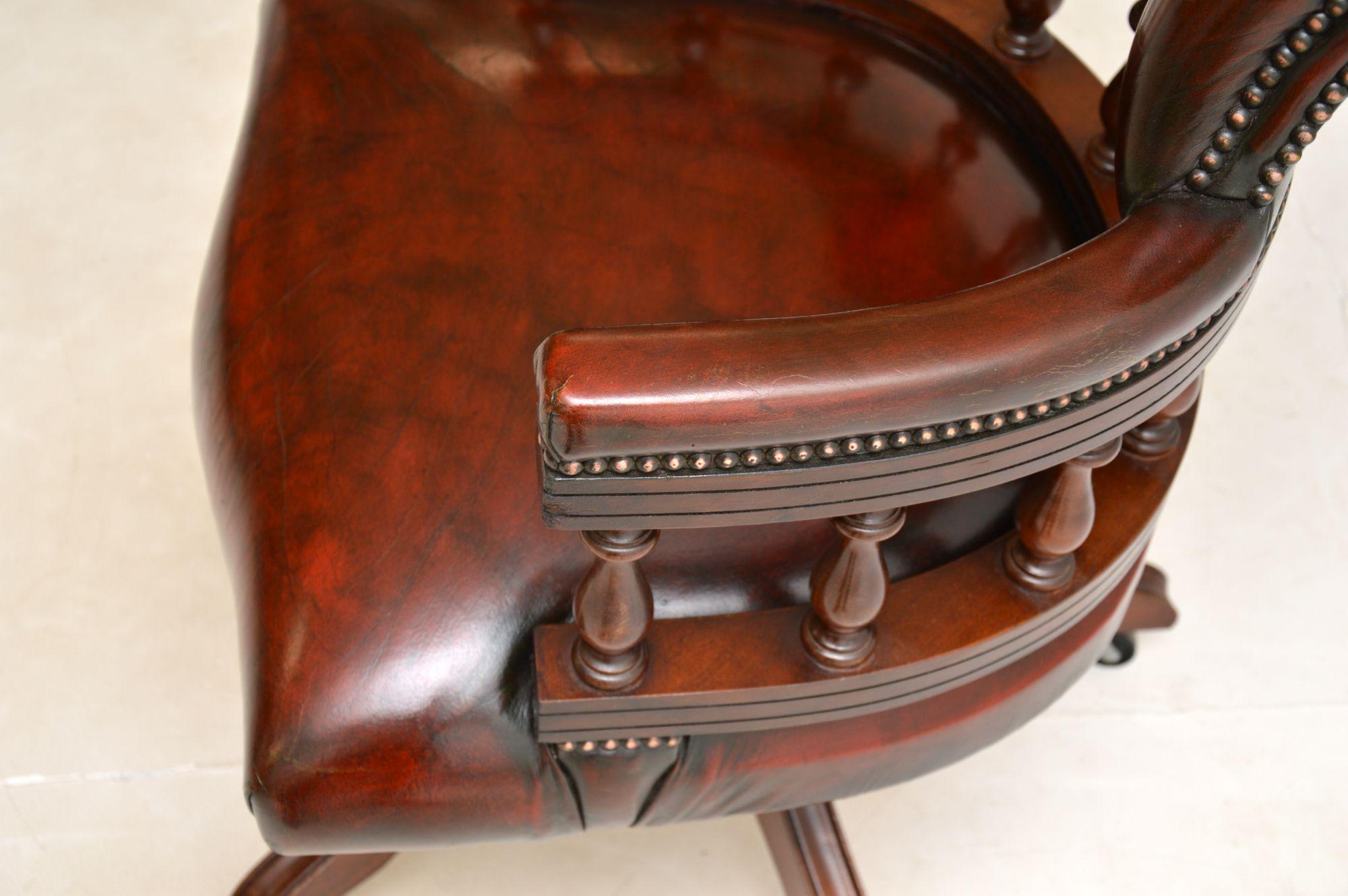 Antique Swivel Captains Desk Chair 1