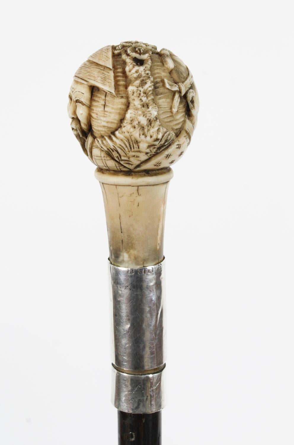 Canne épée / canne de marche ancienne 19ème siècle en vente 4