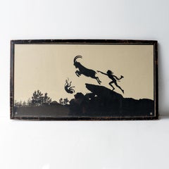 Antique Symbolist Silhouette Print From 'Per Aspera Ad Astra' by K W Diefenbach