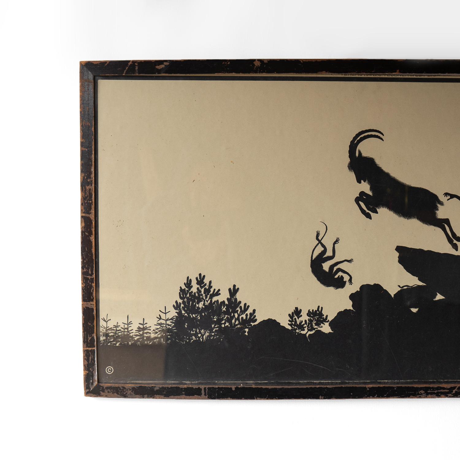 Antique Symbolist Silhouette Print From 'Per Aspera Ad Astra' by K W Diefenbach In Good Condition In Bristol, GB