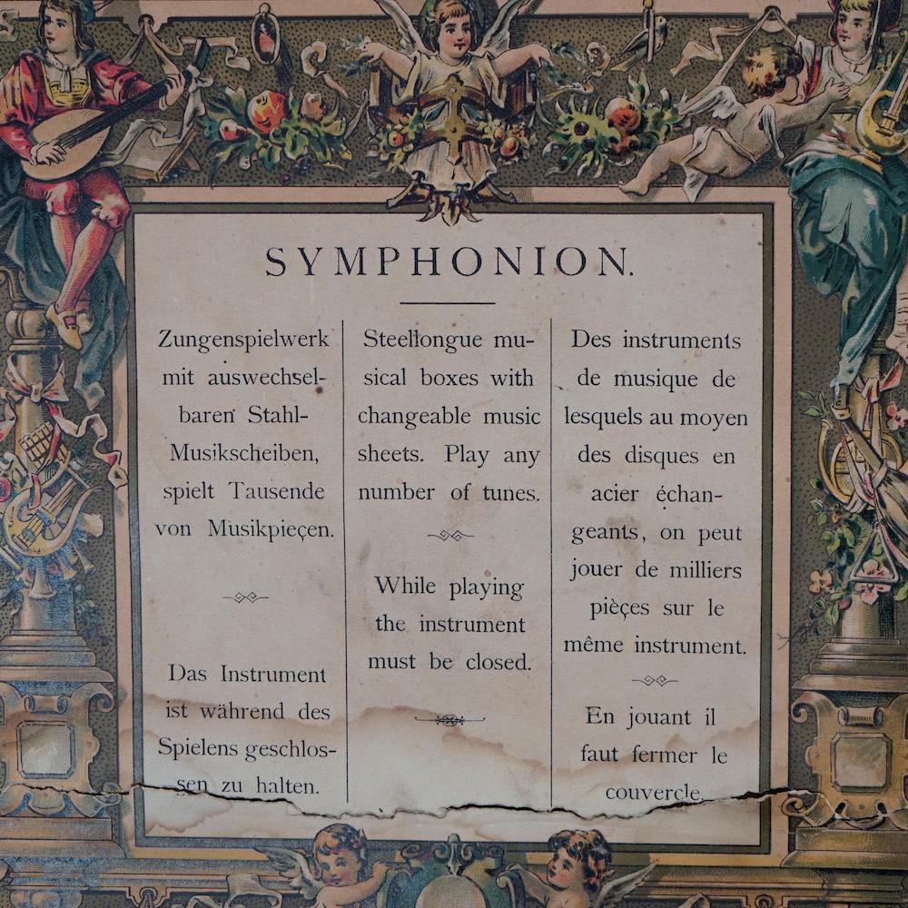 Antique Symphonion Swiss Music Box with 11 Discs, c1890 14