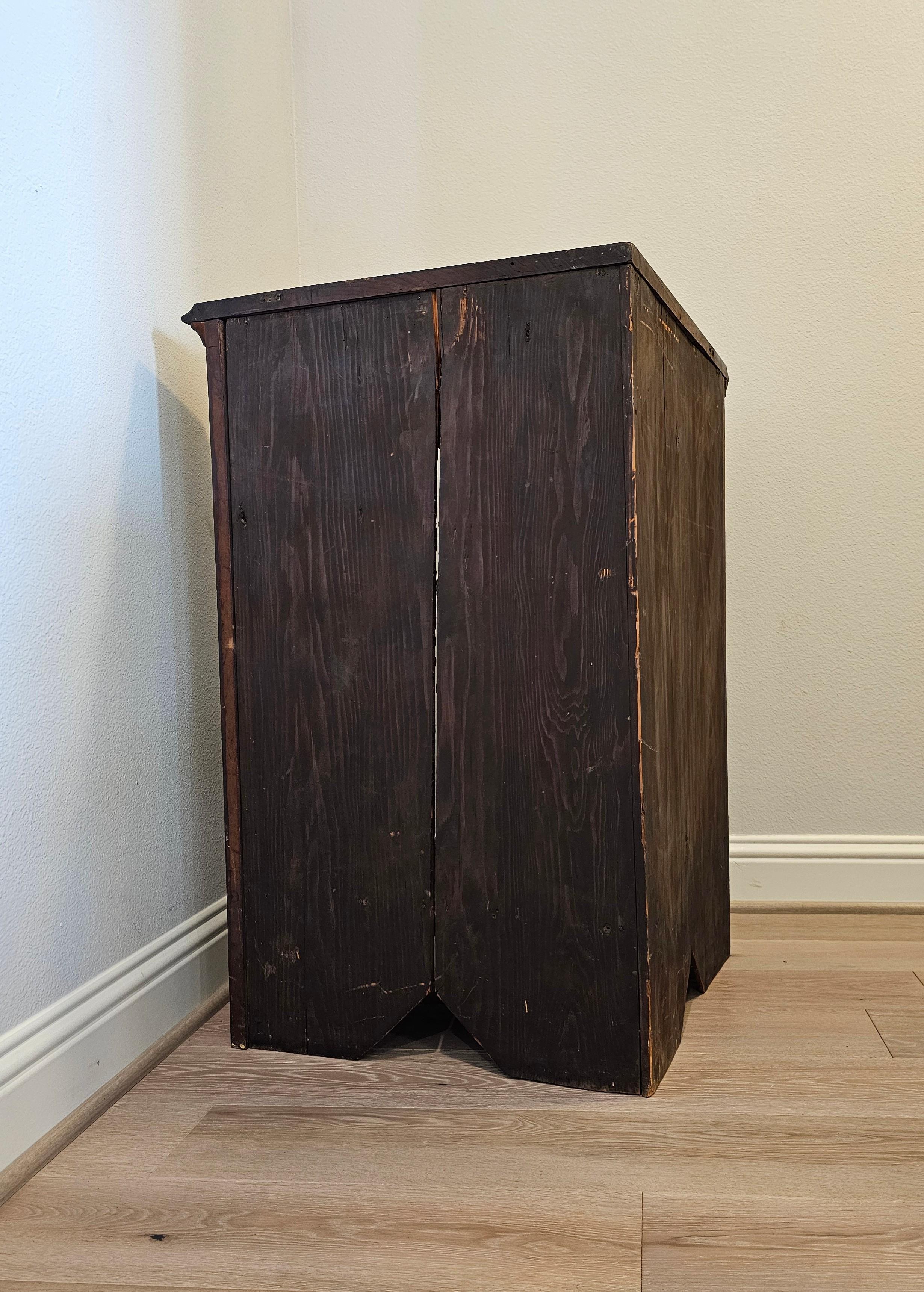 Antique Syrian Middle Eastern Mother of Pearl Wood Corner Cabinet Display Stand For Sale 8