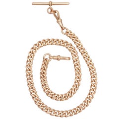 Antique T-Bar Albert Chain in Yellow Gold