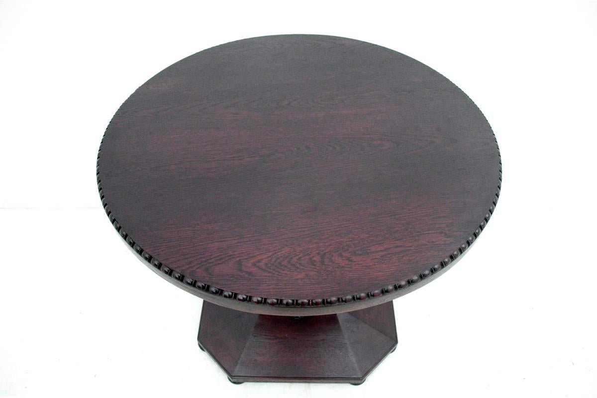 Conjunto antiguo de mesa + sillas, Europa Occidental, principios del siglo XX. en Bueno estado para la venta en Chorzów, PL